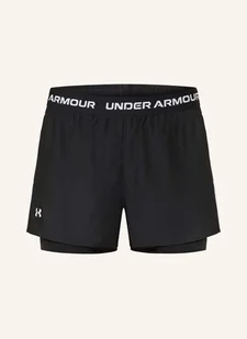 Under Armour Szorty Treningowe 2 W 1 Play Up schwarz - Spodenki damskie - miniaturka - grafika 1