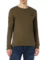 Koszulki męskie - Replay T-shirt męski, Army Green 238, L - miniaturka - grafika 1