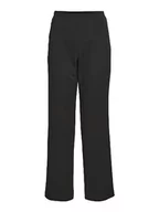 Spodnie damskie - Object Klasyczne spodnie damskie z szerokimi nogawkami, czarny, 42 - miniaturka - grafika 1