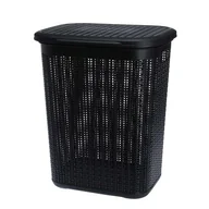 Kosze na bieliznę - Kosz na bieliznę 50 l WILLOW czarny - miniaturka - grafika 1