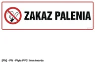Tablice BHP - SIGNPROJECT NC013 - Zakaz palenia 900x300 - miniaturka - grafika 1