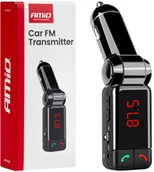 Transmitery FM - Transmiter samochodowy fm składany 2×usb-a 12v 24v amio-04650 - miniaturka - grafika 1