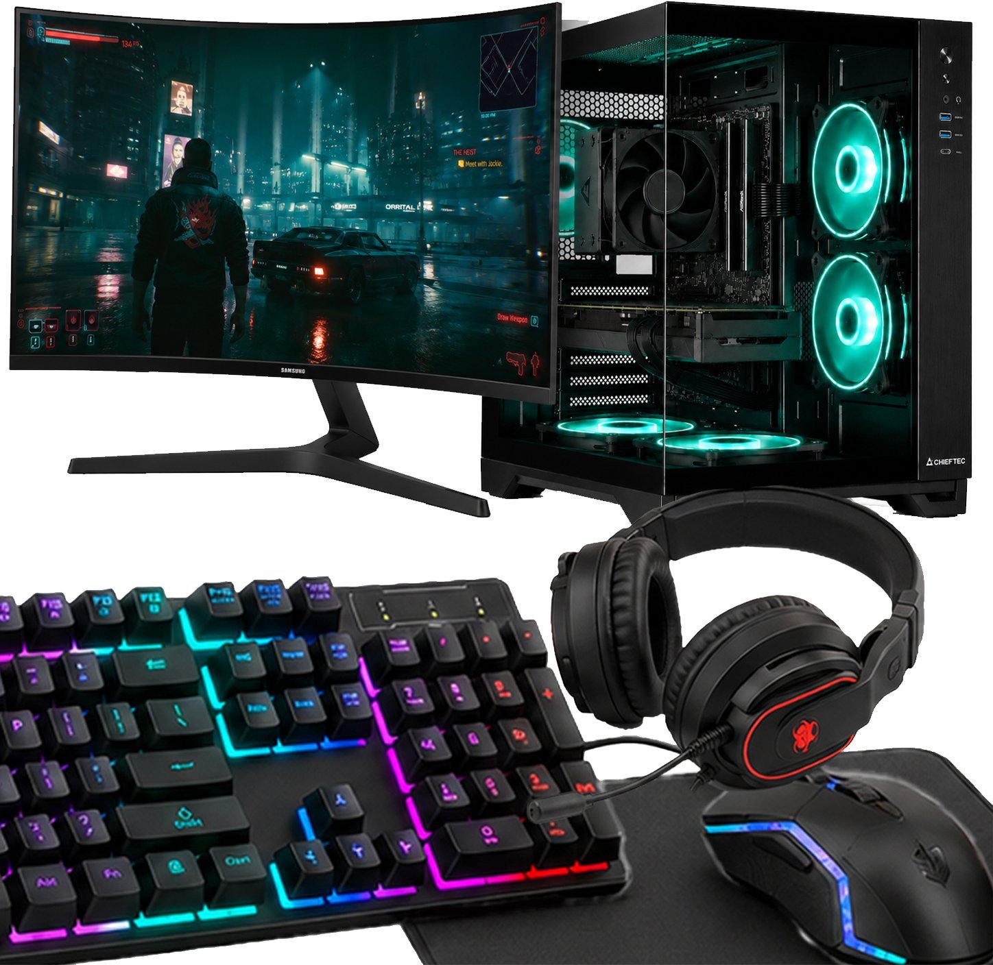 Altreo Zestaw KOMPUTER GAMINGOWY Ryzen 7 5700X RTX 3050 2TB 16GB
