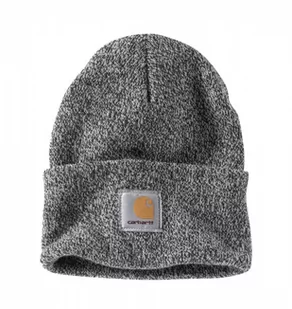 Czapka zimowa Carhartt Acrylic Watch Hat A18 Black/White - Czapki damskie - miniaturka - grafika 1