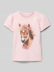 T-shirt z okrągłym dekoltem model ‘HANI’ - Koszulki dla dziewczynek - miniaturka - grafika 1