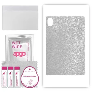 folia naklejka skórka strukturalna na TYŁ do Blackview Tab 11 WiFi - Skóra Srebrna - apgo SKINS - Akcesoria do tabletów i e-booków - miniaturka - grafika 1
