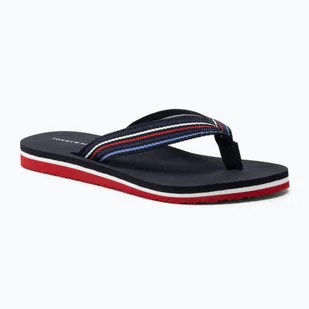 Japonki damskie Tommy Hilfiger Stripes Beach Sandal red white blue - Klapki i japonki damskie - miniaturka - grafika 1