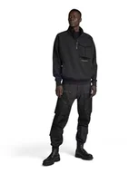 Bluzy męskie - G-STAR RAW Męska bluza Anorak Loose Sw, Czarny (Dk Black D23893-d425-6484), L - miniaturka - grafika 1