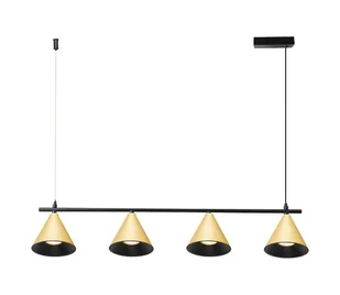 Żyrandol na lince CONE 4xGU10/10W/230V złoty/czarny - Lampy sufitowe - miniaturka - grafika 1