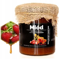 Miód - MIÓD WIELOKWIATOWY Z TRUSKAWKĄ Truskawkowy NATURALNY KREMOWANY Polski 410G - miniaturka - grafika 1