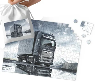 PUZZLE - CIĘŻARÓWKA TIR WZORY DLA CHŁOPCA 120el + WORECZEK - Puzzle - miniaturka - grafika 1