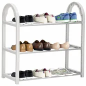 Kredensy - Regał na buty z metalowymi 3 półkami szafka szary - miniaturka - grafika 1