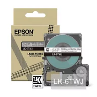 Taśmy do drukarek barwiące - Epson LK-6TWJ taśma matowa 24 mm, biały na przeźroczystym, oryginalna - miniaturka - grafika 1