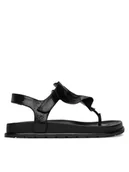 Sandały damskie - Badura Sandały LAVENDER-118103 Czarny - miniaturka - grafika 1