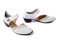 Czółenka - RIEKER 43753-80 white, czółenka damskie - Rieker - miniaturka - grafika 1