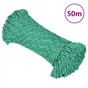 vidaXL Linka żeglarska, zielona, 4 mm, 50 m, polipropylen - Żeglarstwo - miniaturka - grafika 1