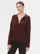 Swetry damskie - Calvin Klein Sweter Essential K20K206019 Bordowy Relaxed Fit - miniaturka - grafika 1