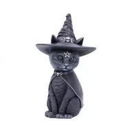 Figurki dekoracyjne - Purrah okultystyczny kot czarownicy w kapeluszu - miniaturka - grafika 1