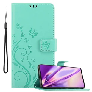 Pokrowiec Cadorabo do Xiaomi Redmi K20 w kolorze FLORAL TURQUOISE Etui na telefon komórkowy w kwiatowy wzór z magnetycznym zamknięciem, funkcją podstawki i 3 miejscami na karty Etui Etui ochronne Etui z klapką w stylu książki - Etui i futerały do telefonów - miniaturka - grafika 1