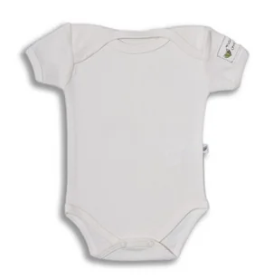 Nanaf Organic Basic, Body motylkowe z krótkim rękawem, beżowe rozmiar 50 - ubranko - Body dla niemowląt - miniaturka - grafika 1