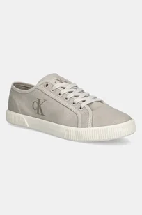 Calvin Klein Jeans tenisówki ESS VULC LOW CV MG WN kolor beżowy YW0YW01762 - Trampki damskie - miniaturka - grafika 1