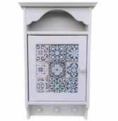 Szafki na klucze - Szafka na klucze XL szara, portugalskie kafelki - miniaturka - grafika 1
