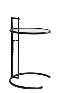 King Home Stolik GREY czarny - metal, szkło GT-08_BLACK - Ławy i stoliki kawowe - miniaturka - grafika 1