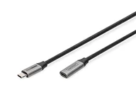 Kable komputerowe i do monitorów - Kabel przedłużający USB 3.0 60W/5Gbps Typ USB C/USB C M/Ż 1m Czarny - miniaturka - grafika 1