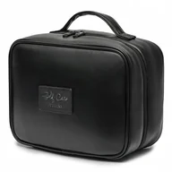 Kosmetyczki, organizery i kuferki - PUCCINI Kosmetyczka Damska Podróżna Rozkładana z Haczykiem Czarna QML016-1 - miniaturka - grafika 1