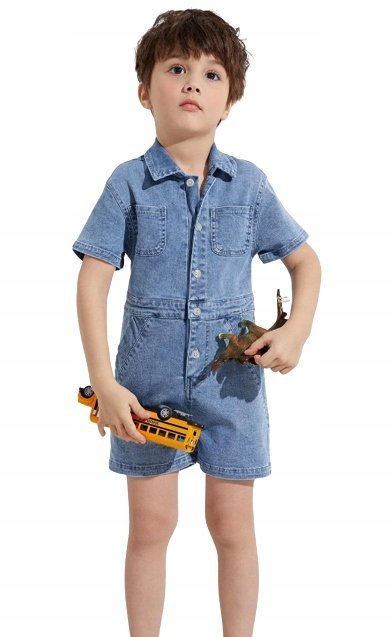 SHEIN JEANSOWY KOMBINEZON CHŁOPIĘCY CASUAL 90 VUT