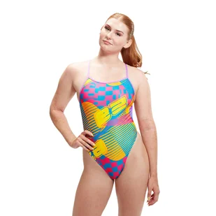 Strój pływacki jednoczęściowy damski Speedo Allover Digital Vback - Stroje kąpielowe - miniaturka - grafika 1
