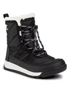 Buty dla dziewczynek - Sorel Śniegowce Youth Whitney II Short Lace NY3902 Czarny - grafika 1