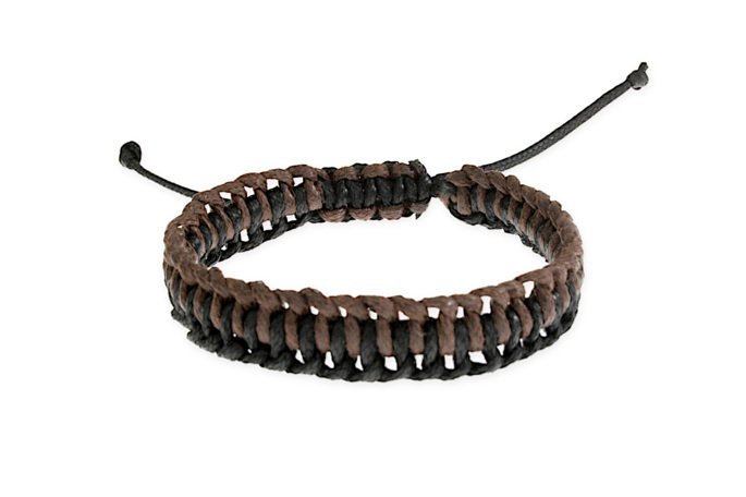 Bransoletka Czarno Brązowa Wiązana