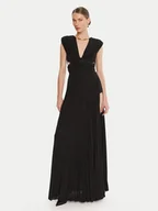 Sukienki - Elisabetta Franchi Sukienka wieczorowa AB-R15-56E2-V690 Czarny Regular Fit - miniaturka - grafika 1