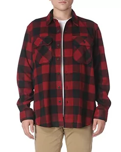 Wrangler Męska koszula Big & Tall Long Sleeve Plaid Fleece Shirt Button Down koszula - Koszule męskie - miniaturka - grafika 1