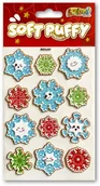 Szkolne artykuły papiernicze - Naklejki puffy Christmas Snowflakes - miniaturka - grafika 1