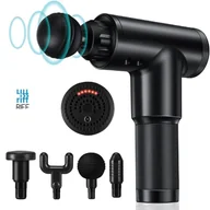 Masażery - Riff FH-320 Przenośny pistolet do masażu mięśni powięziowych z 6-stopniową zmienną wibracją + 3 dysze - miniaturka - grafika 1