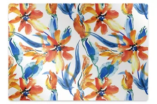 Mata pod fotel ochrona paneli Słoneczne kwiaty 100x70 cm - Podnóżki, podpórki, podkładki - miniaturka - grafika 1