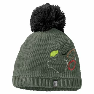 Czapki dla dzieci - Czapka zimowa dziecięca PAW KNIT CAP KIDS thyme green - grafika 1