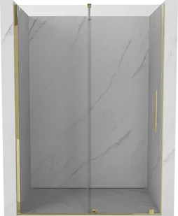 Mexen Velar drzwi prysznicowe rozsuwane 150 cm, transparent, złote - 871-150-000-01-50 - Ścianki i drzwi prysznicowe - miniaturka - grafika 1