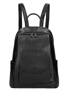 Wojas Skórzany plecak w kolorze czarnym - 28 x 32 x 14 cm - Torebki damskie - miniaturka - grafika 1