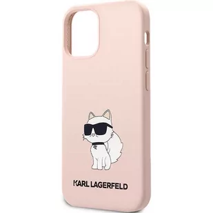 Karl Lagerfeld KLHCP12MSNCHBCP iPhone 12 /12 Pro 6,1" hardcase różowy/pink Silicone Choupette - Etui i futerały do telefonów - miniaturka - grafika 4