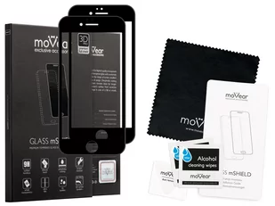 movear 2 szt. MATOWE Szkło Hartowane 3D na Apple iPhone 6/6s Plus (5.5") na Cały Ekran GLASS mSHIELD 3D PRO MATT czarne dustFree full glue AIP6PG4M14MBK2 - Szkła hartowane na telefon - miniaturka - grafika 1