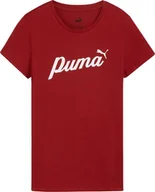 Koszulki i topy damskie - Puma Koszulka damska Puma ESS Script czerwona 679315 13 M - miniaturka - grafika 1