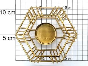 Świecznik Tealight Metal Śr 9,5 Cm Onedollar - Aromaterapia - miniaturka - grafika 1