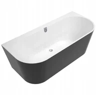 Wanny - Villeroy & Boch Oberon 2.0 Wanna wolnostojąca przyścienna 180x80 cm biały połysk/czarny UBQ180OBR9CDBCV-01 - miniaturka - grafika 1