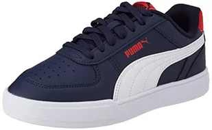 PUMA Buty dziecięce Caven Jr uniseks, Peacoat Puma White High Risk Red, 38.5 EU - Buty dla dziewczynek - miniaturka - grafika 1