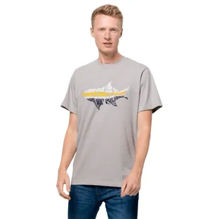 Męski t-shirt Jack Wolfskin OCEAN LIFE T M ash grey - S - Koszulki męskie - miniaturka - grafika 1