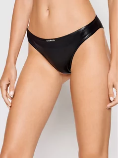 Stroje kąpielowe - Calvin Klein Swimwear Dół od bikini Core Essentials KW0KW01386 Czarny - grafika 1