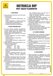 IAC27 INSTRUKCJA BHP PRZY CIĘCIU PLAZMOWYM, FN - FOLIA SAMOPRZYLEPNA; (245X350MM) - Instrukcje stanowiskowe BHP - miniaturka - grafika 1